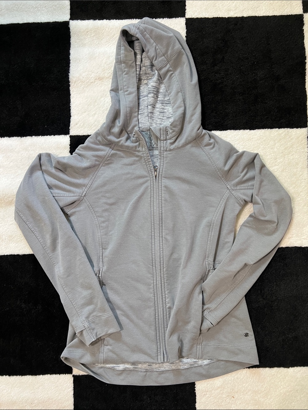 lululemon athletica Light Gray Hooded Zip Utility Jacket